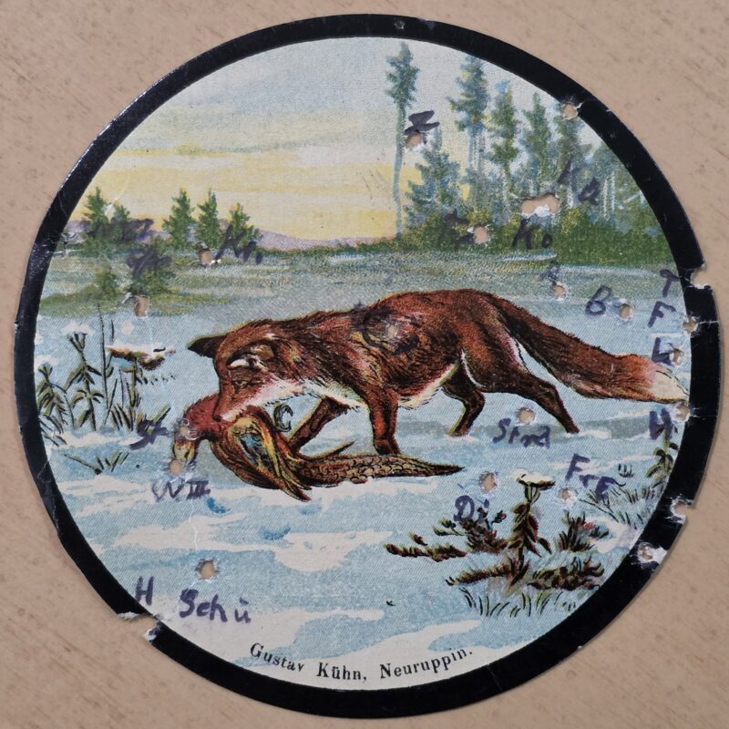 20260911_144147 WW2 Nazi German Third Reich Gustav Kühn Neuruppin Fox & Pheasant Shooting Target 1938
