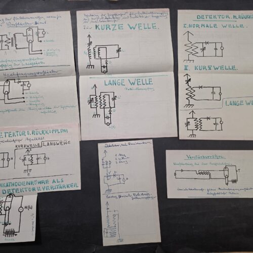 20260911_183043 WWII Nazi German Third Reich Radio Electronics Technical Notes – 6 Pc Deutsche Reichsbahn Train Paper Lot