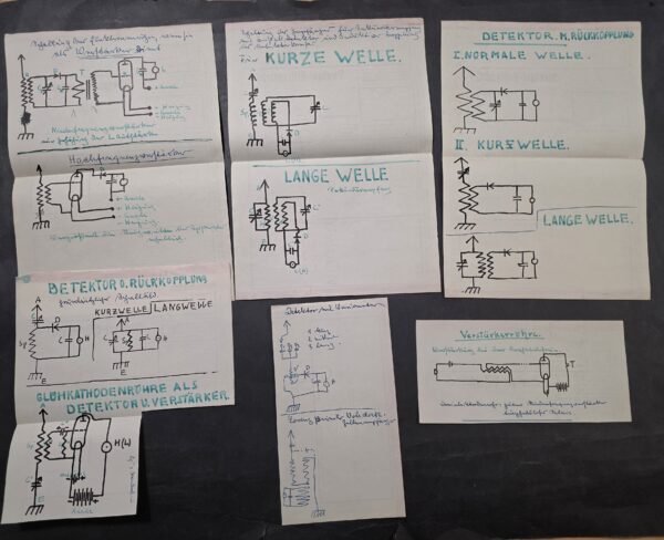 20260911_183043 WWII Nazi German Third Reich Radio Electronics Technical Notes – 6 Pc Deutsche Reichsbahn Train Paper Lot