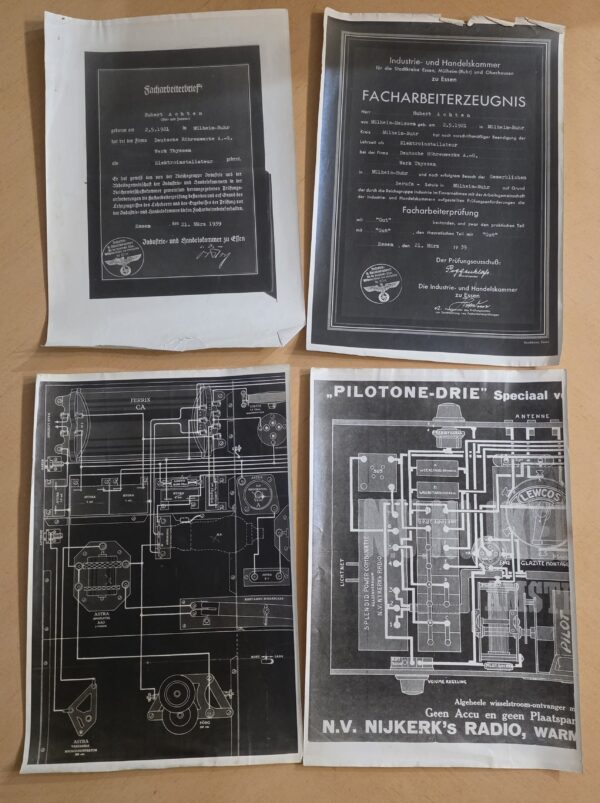 20260911_183440 WW2 Nazi German 1939 Third Reich Facharbeiter Documents & Radio Schematics
