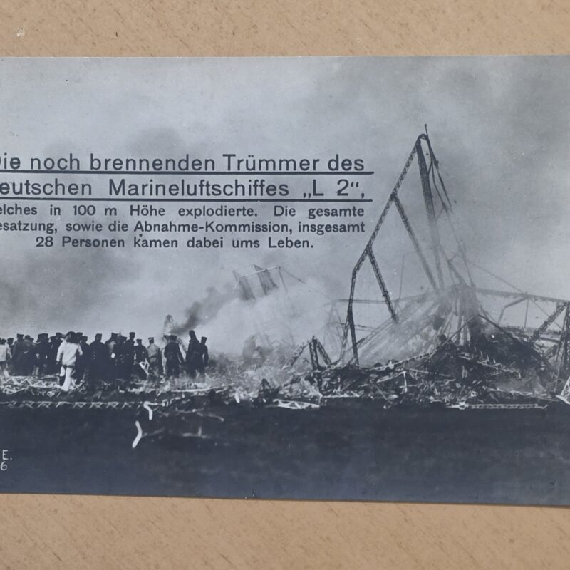 20260912_131237 Antique German LZ 2 Zeppelin Airship Disaster Wreckage Postcard 1906