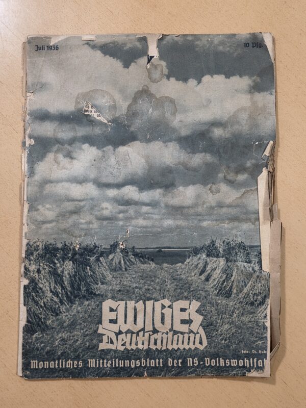 20260912_131845 WW2 Nazi German NSDAP Third Reich July 1936 Ewiges Deutschland NS Volkswohlfahrt Illustrated Magazine