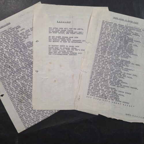 20260913_154231 WWII German Eastern Front New Year Soldier Poems Russia 1941/42 – 3 Wartime Typed Documents