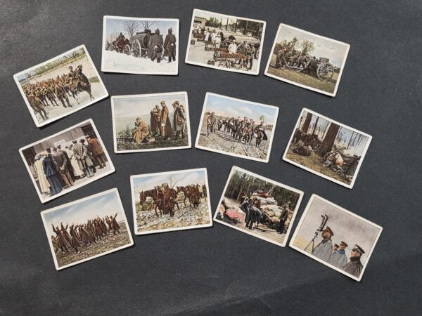 12 WWI German Cigarette Tobacco Cards Der Weltkrieg 1914 Eastern Front Military