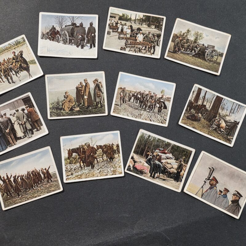 20260913_154400 12 WWI German Cigarette Tobacco Cards Der Weltkrieg 1914 Eastern Front Military