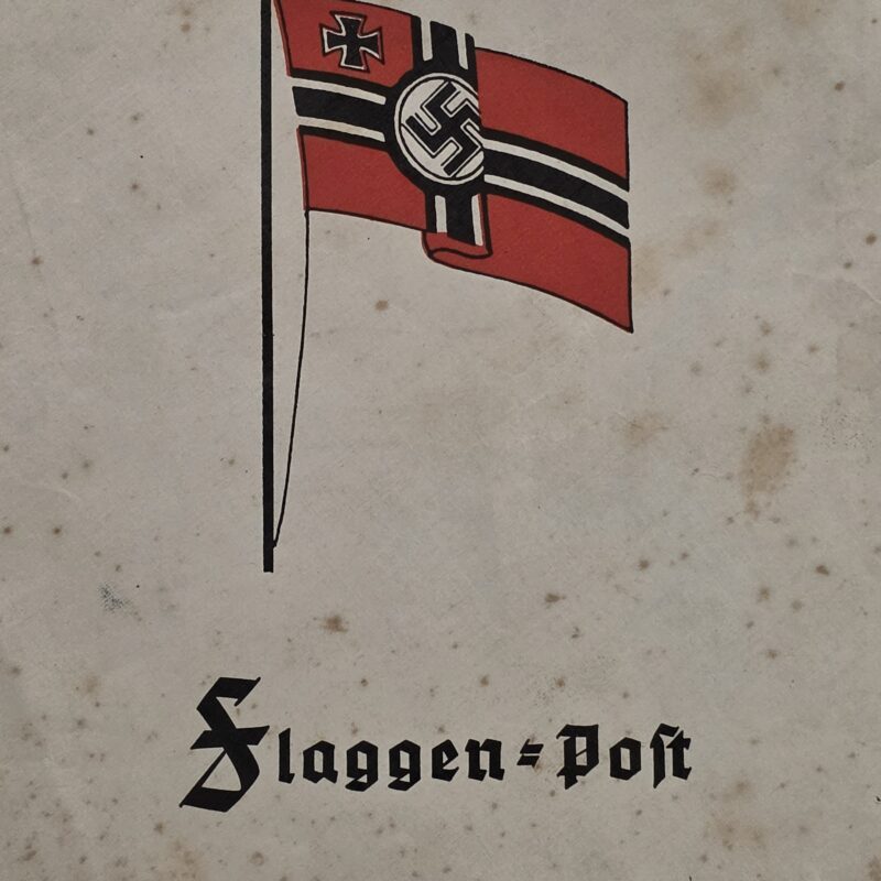 Third Reich Nazi German “Flaggen-Post” Envelope Cover Kriegsmarine Swastika Flag