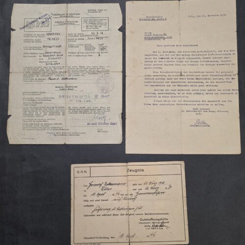 20260913_181707 OPERATION MARKET GARDEN! WWII German Missing soldier Document Group Netherlands Sept 17 1944 Letter & Allied Discharge Document