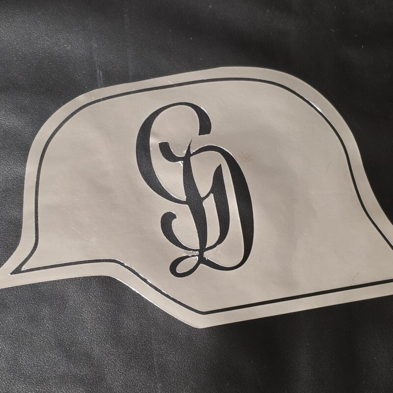 20260913_191231 SHINY CHROME SS GD Grossdeutschland Steel Helmet WW2 WWII German Vinyl decal Sticker