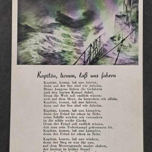 20260915_160937 WWII Nazi German Third Reich Kriegsmarine Sailors Song Postcard