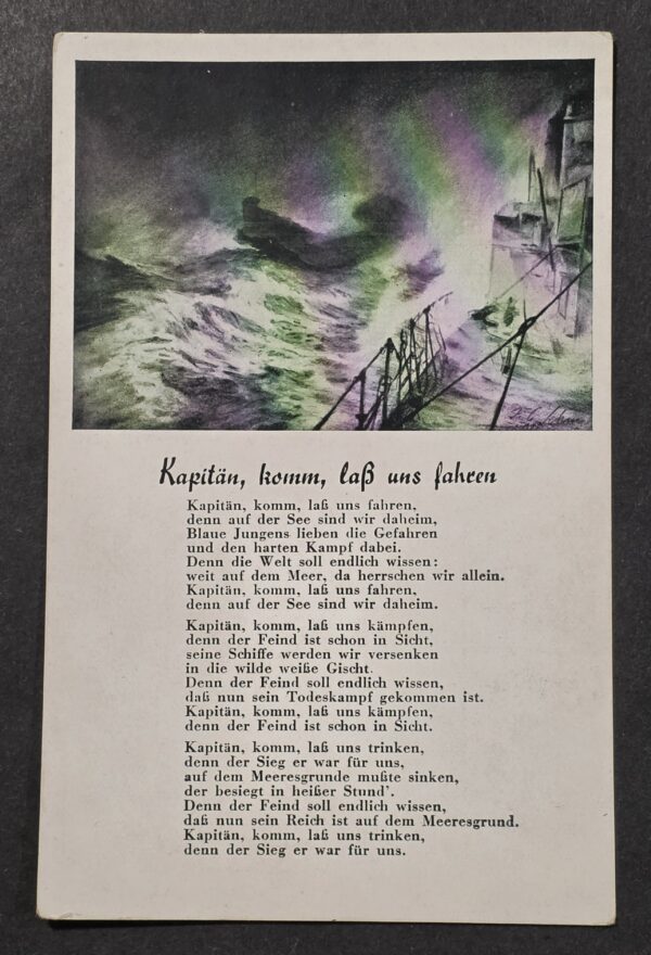 20260915_160937 WWII Nazi German Third Reich Kriegsmarine Sailors Song Postcard