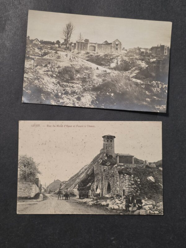 WW1 French France Postcards Bombed Destroyed Ruins Battle Destruction