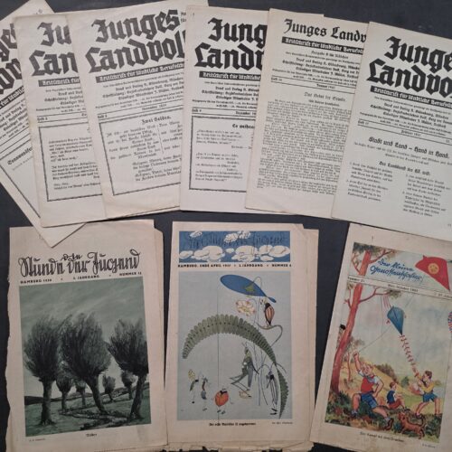Large Lot 1934–1941 Third Reich German Jugend Girls Boys Hitler Youth Magazines HJ BDM Landvolk