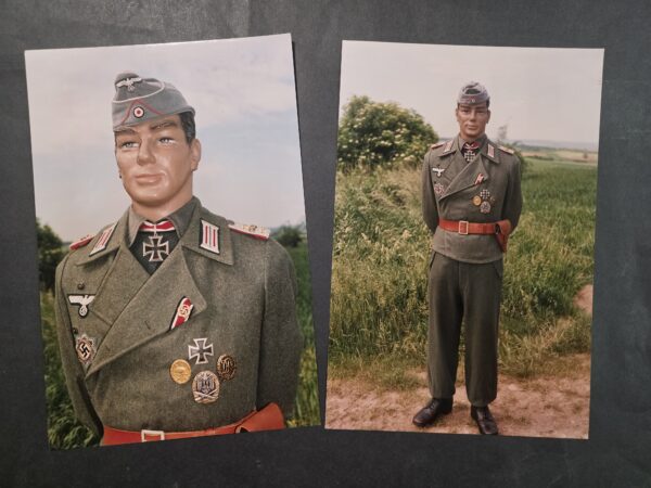 20260916_160447 Weird WW2 German Large Photo Prints Wehrmacht Artillery LOADED w Medals Badges Knights Cross