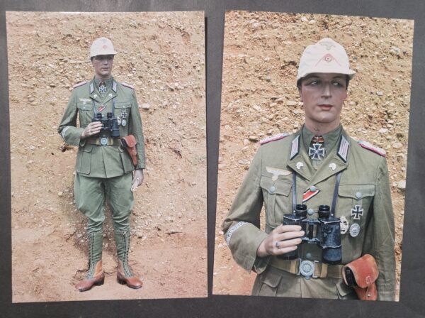 20260916_160533 Weird WW2 German Large Photo Prints Afrika Korps Armored Panzer troops soldier LOADED w Medals Badges Knights Cross