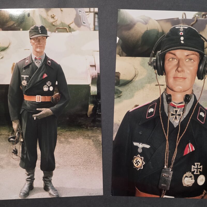 20260916_160747 Weird WW2 German Large Photo Prints Wehrmacht Panzer Tank Operator soldier LOADED w Medals Badges Knights Cross
