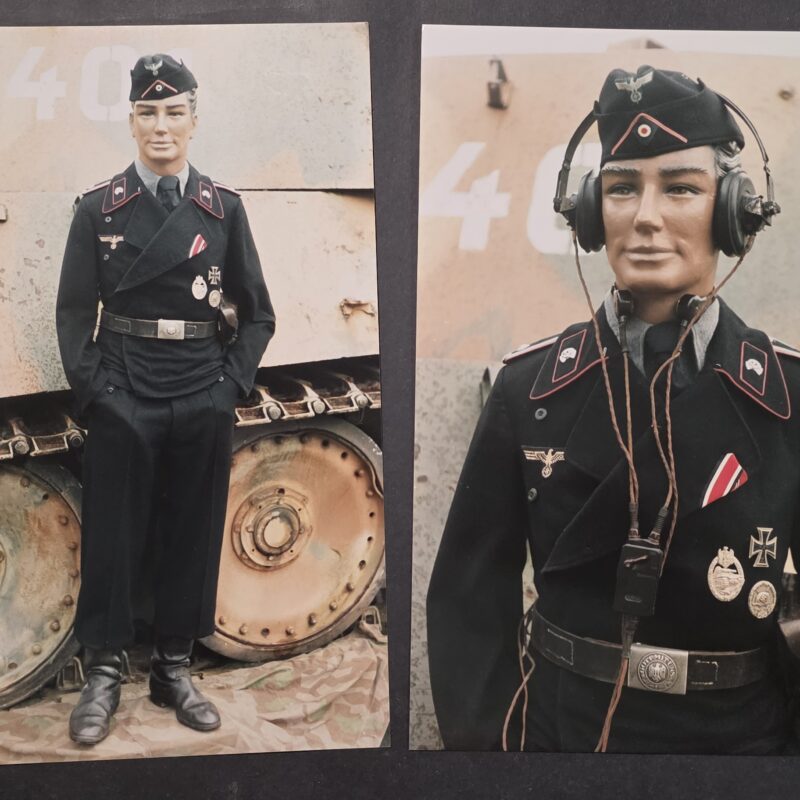20260916_160946 Weird WW2 German Large Photo Prints Wehrmacht Panzer Tank Operator soldier StuG Wrap Tunic LOADED w Medals Badges