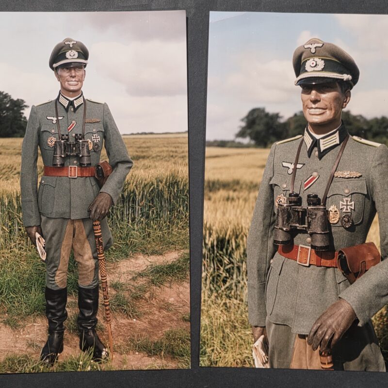 20260916_161053 Weird WW2 German Large Photo Prints Wehrmacht Sonderführer Officer w Tunic Visor Cap LOADED w Medals Badges