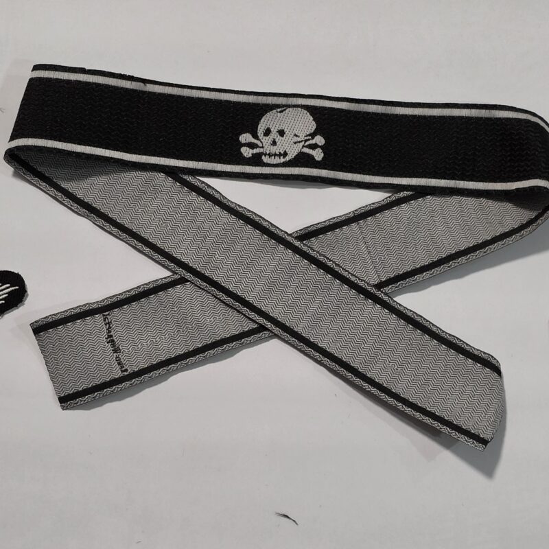 20260916_164346 Ww2 Nazi German SS Deaths Head Patches Totenkopf Division Skull Cuff Title set