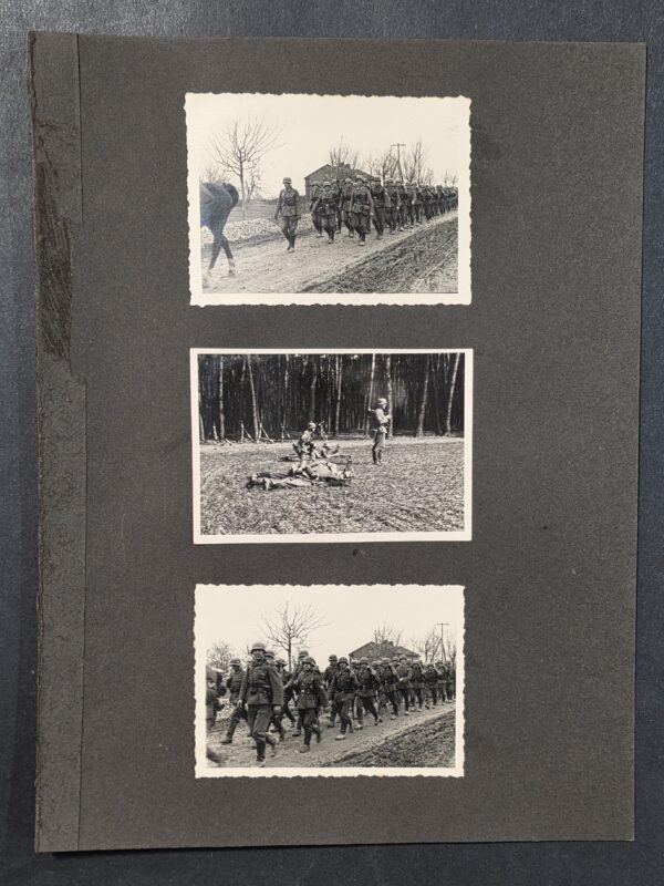 WW2 German Wehrmacht Steel Helmet soldiers training photos x 8 w Album Pages