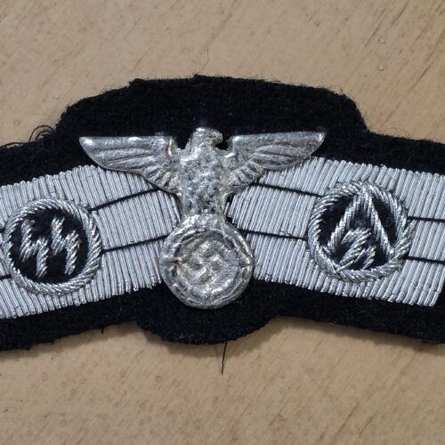 WW2 Nazi German SS SA Pilots Badge Cloth w Metal Swastika Eagle Badge Patch Insignia