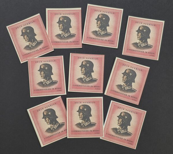 20260917_191429 WW2 German Steel Helmet Wehrmacht officer DEIN VORBILD stamp lot x 10 MNH