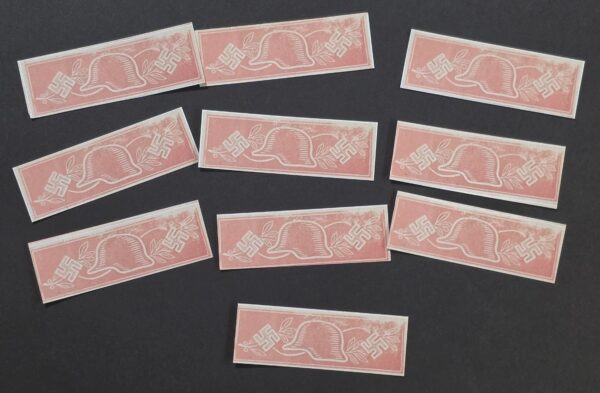 WW2 Nazi German Third Reich Steel Helmet Swastika Stamp lot x 10 MNH