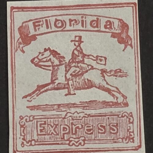 20260917_192137 19th Century Florida Express Horse Rider Stamp – MNG – Confederate Era