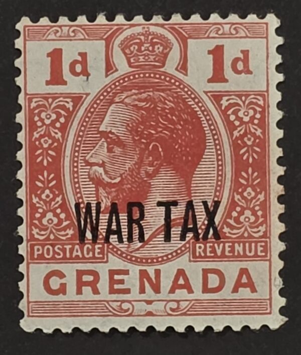 20260917_192152 WWI Grenada 1916 King George V 1d WAR TAX Stamp MNH