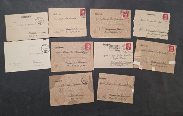 20260918_125337 WW2 German Soldiers Military Feldpost Letters Collection x 10 1940-1945