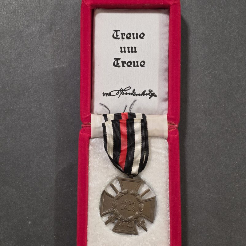 20260918_131617 WW1 Imperial German Hindenburg Honor Cross w Swords medal Award w Box Case