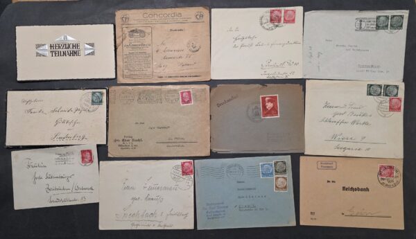 20260922_155937 WW2 Nazi German Third Reich NSDAP Covers w Stamps - Adolf Hitler Street