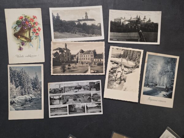 20260923_142528 WW2 Nazi German Third Reich Occupied Czech Postcard lot x 8 Adolf Hitler Stamps