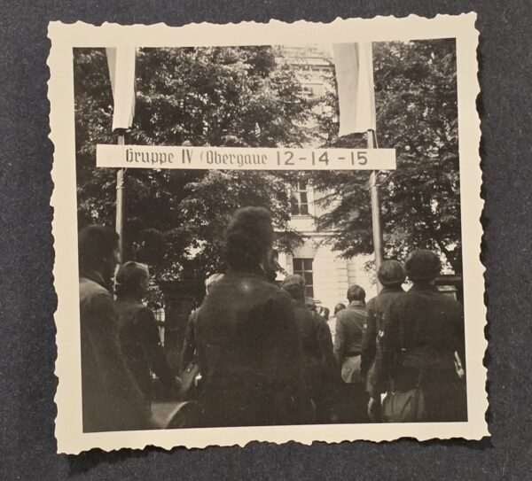 20260923_143538 WW2 German Third Reich HJ Hitler Youth BDM Girls Females Gruppe IV Obergau 12-14-15 Rally Gathering Photo