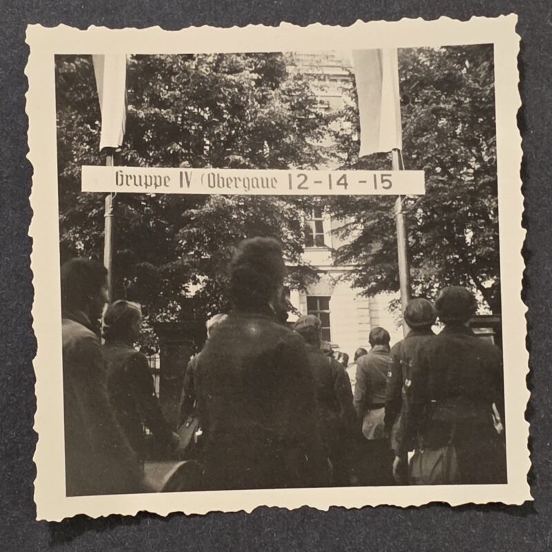 20260923_143538 WW2 German Third Reich HJ Hitler Youth BDM Girls Females Gruppe IV Obergau 12-14-15 Rally Gathering Photo