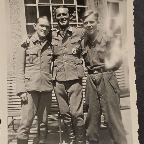 20260923_143617 WWII German Decorated Wehrmacht Soldier EK1 IAB Wound Badge w Hitler Youth HJ Luftwaffenhelfer Photo