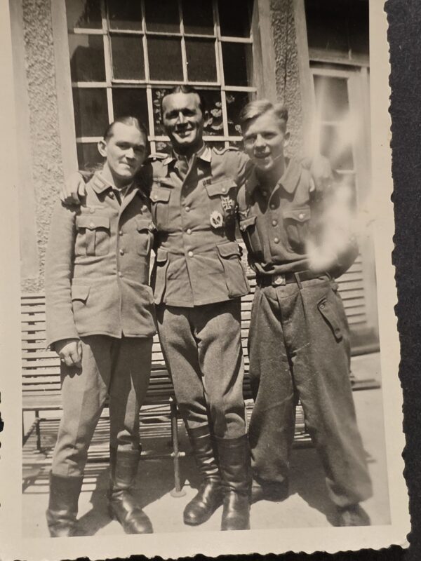 20260923_143617 WWII German Decorated Wehrmacht Soldier EK1 IAB Wound Badge w Hitler Youth HJ Luftwaffenhelfer Photo