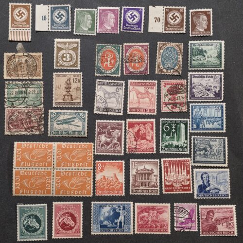 20260923_160615 Germany Stamp Collection w Sets WW2 Nazi German Third Reich Postage lot x 40 MNH/USED