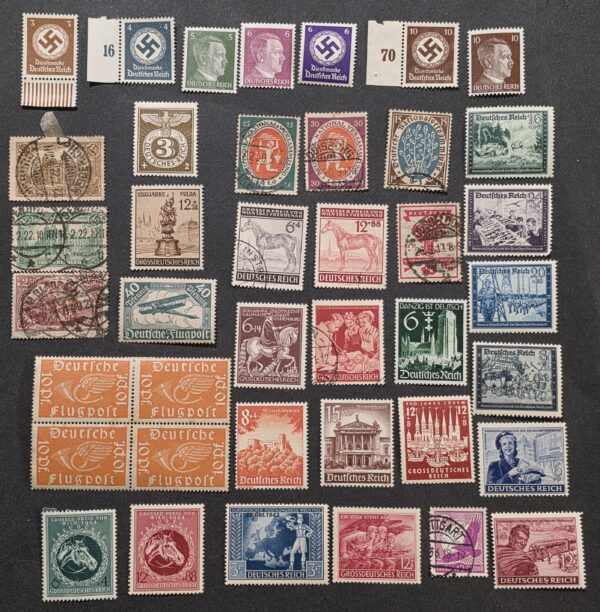 20260923_160615 Germany Stamp Collection w Sets WW2 Nazi German Third Reich Postage lot x 40 MNH/USED