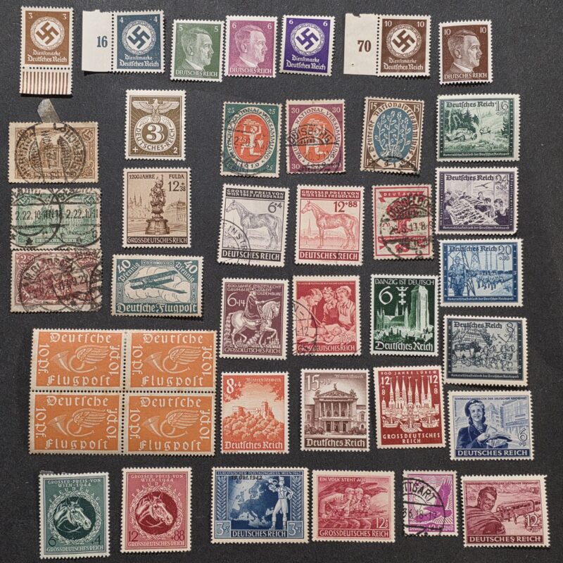 Germany Stamp Collection w Sets WW2 Nazi German Third Reich Postage lot x 40 MNH/USED