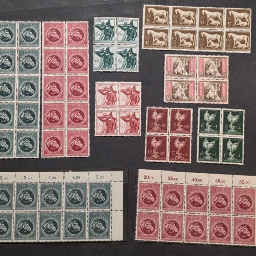 20260923_161306 68 Nazi Germany Third Reich 1942-44 MNH Stamp Lot Blocks Horses Vienna Innsbruck