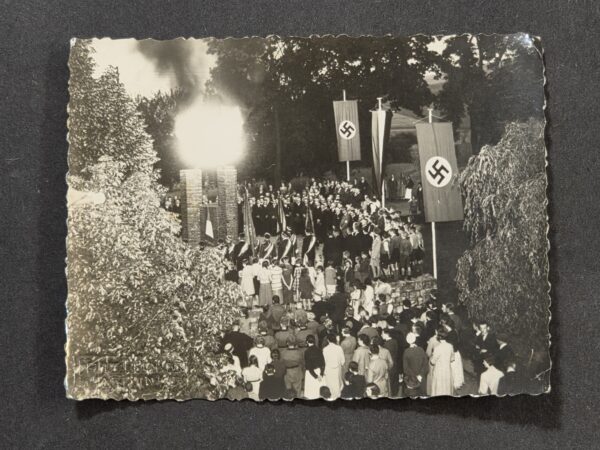 20260924_133538 1934 Nazi German Third Reich Night Ceremony Photo – Large Swastika Banners – June 9
