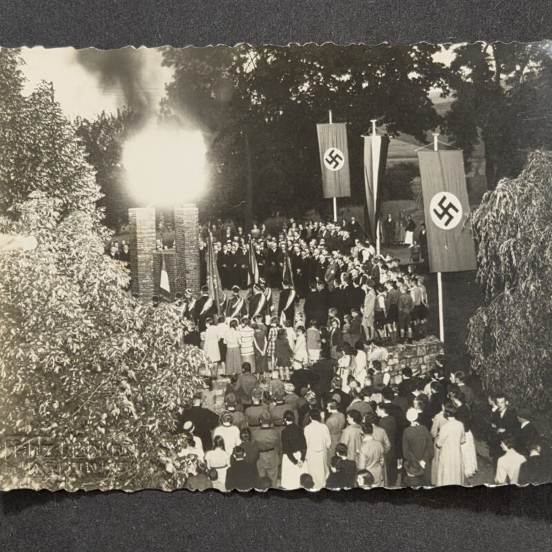 20260924_133538 1934 Nazi German Third Reich Night Ceremony Photo – Large Swastika Banners – June 9