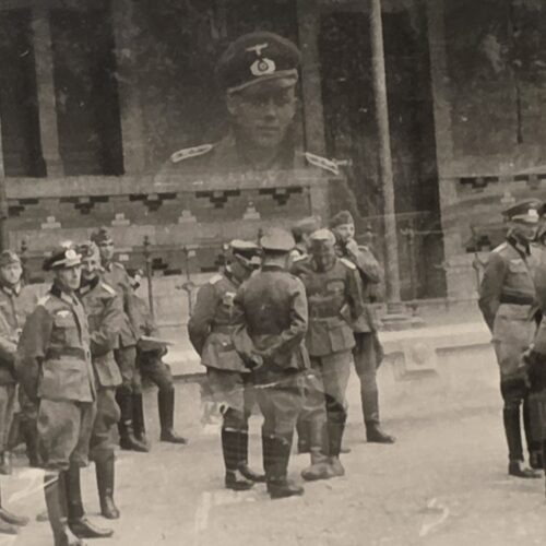 20260924_134628 Wehrmacht GHOST Officer WW2 German Military Photo Awesome Double Exposure film