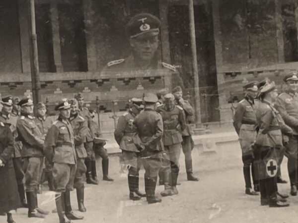 20260924_134628 Wehrmacht GHOST Officer WW2 German Military Photo Awesome Double Exposure film