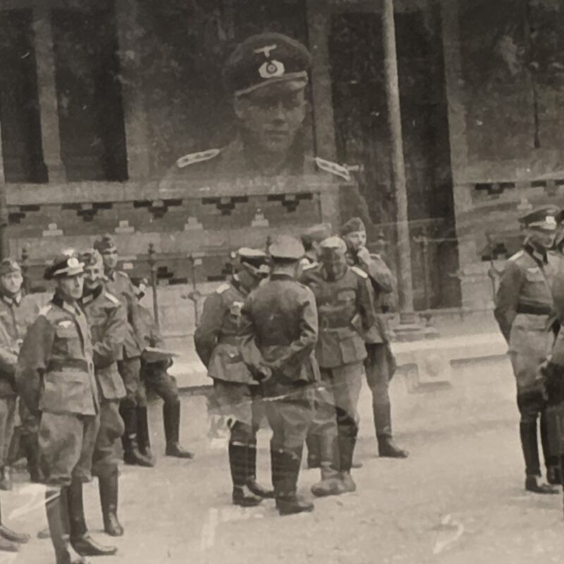 20260924_134628 Wehrmacht GHOST Officer WW2 German Military Photo Awesome Double Exposure film
