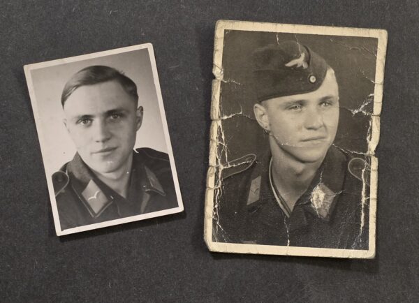 20260924_134748 WW2 German Young Luftwaffe Soldiers Military Portrait Photos x 2