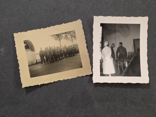 20260924_134931 DRK Red Cross Nurse Wounded Soldier Hospital WWII German Wehrmacht Photo lot x 2