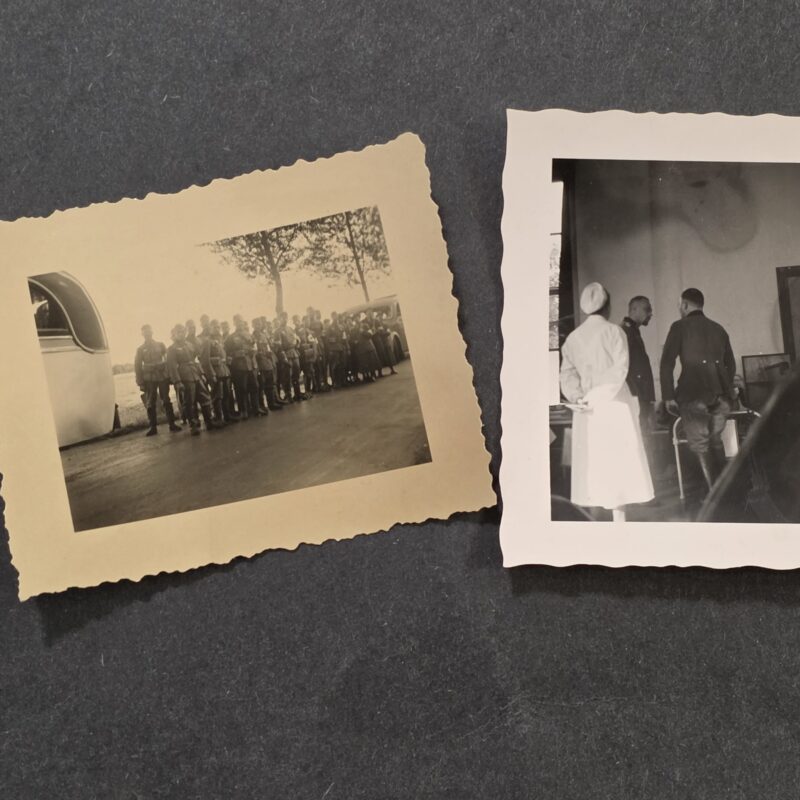 20260924_134931 DRK Red Cross Nurse Wounded Soldier Hospital WWII German Wehrmacht Photo lot x 2