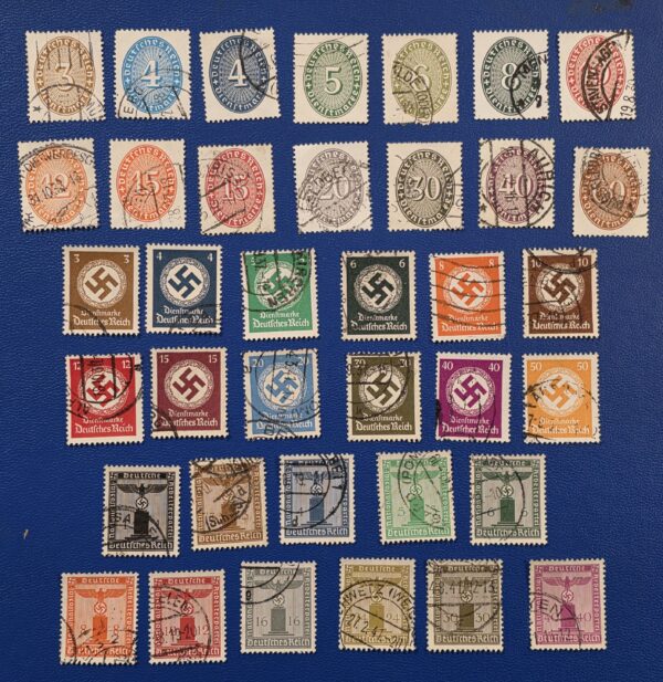 20260925_133542 WWII WW2 Nazi German NSDAP Third Reich Government Officials Stamp Sets Swastika + Eagles set