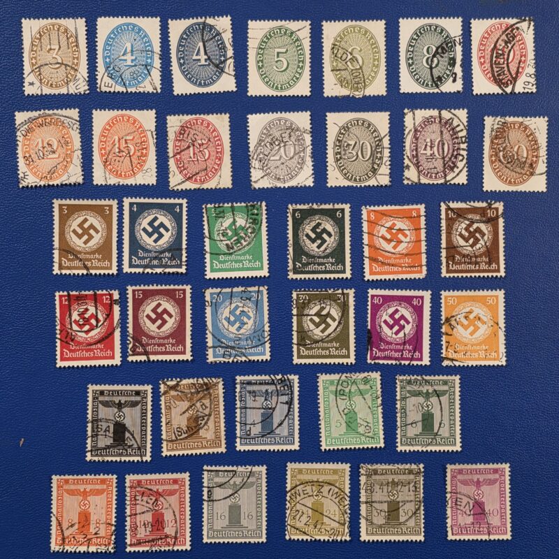 20260925_133542 WWII WW2 Nazi German NSDAP Third Reich Government Officials Stamp Sets Swastika + Eagles set